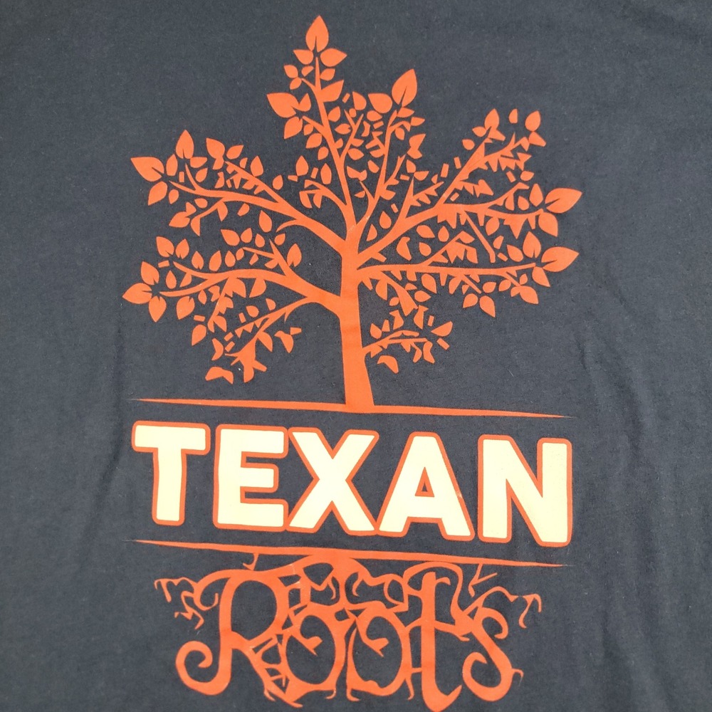 Bella Canvas Texan Roots Graphic T-Shirt Navy Blue XL Short Sleeve Men's Regular